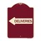 Signmission Deliveries With Left Arrow Heavy-Gauge Aluminum Architectural Sign, 24" x 18", BU-1824-24363 A-DES-BU-1824-24363 - alternate 1